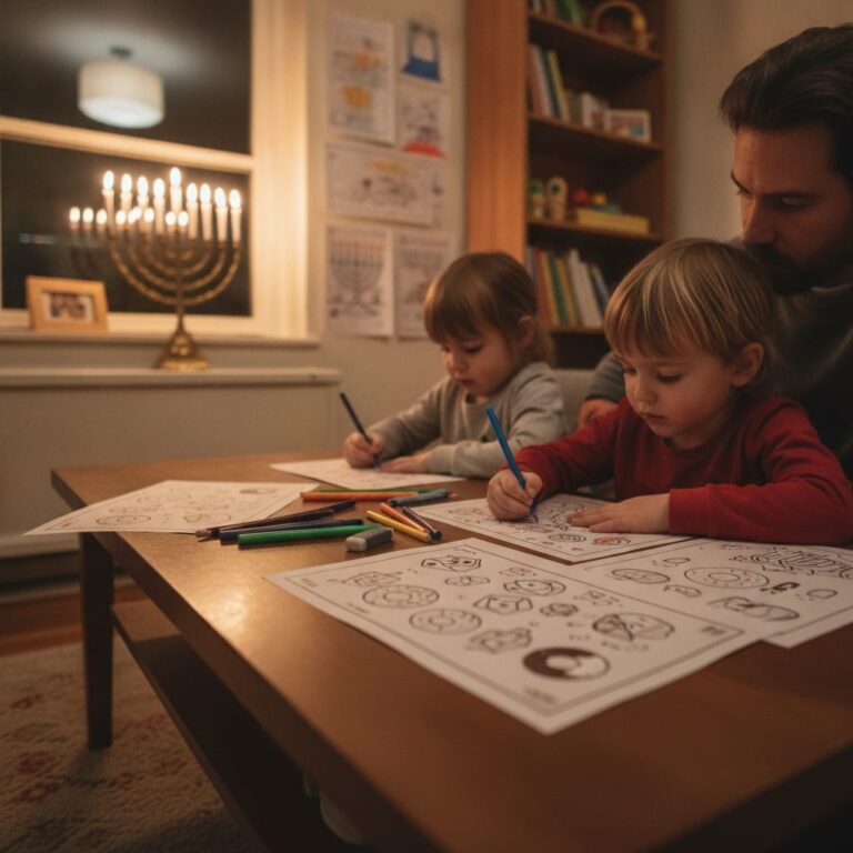 דפי צביעה,דפי צביעה לחגים,דפי צביעה לחנוכה