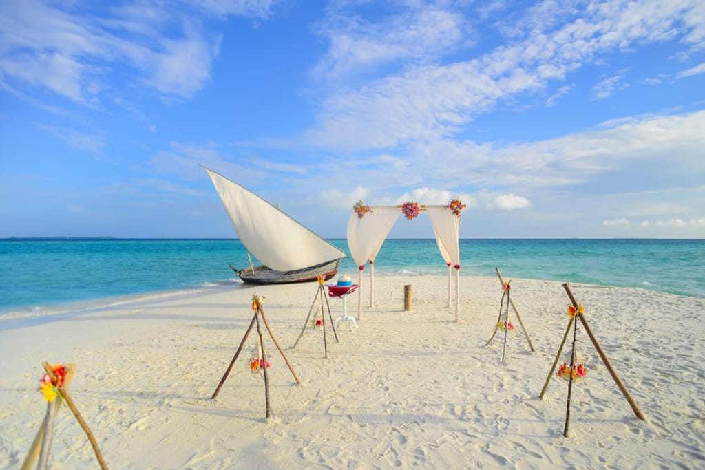 Asad Photo Maldives באתר PEXELS עיצוב רומנטי לטקס חתונה על חוף טרופי